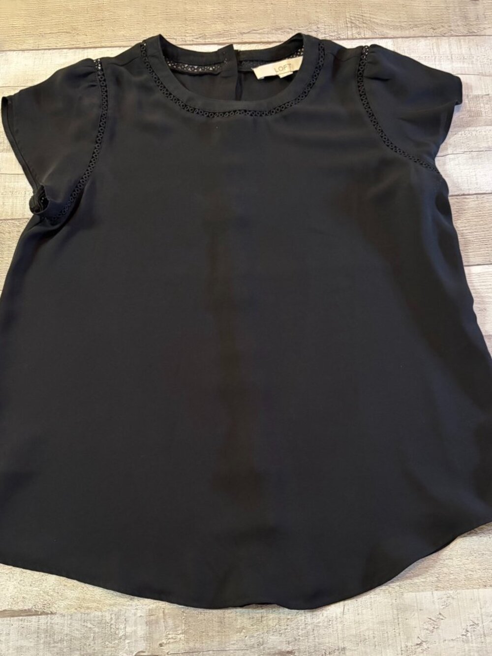 Blouse – Women’s Short Sleeve Top, Size Small Petite